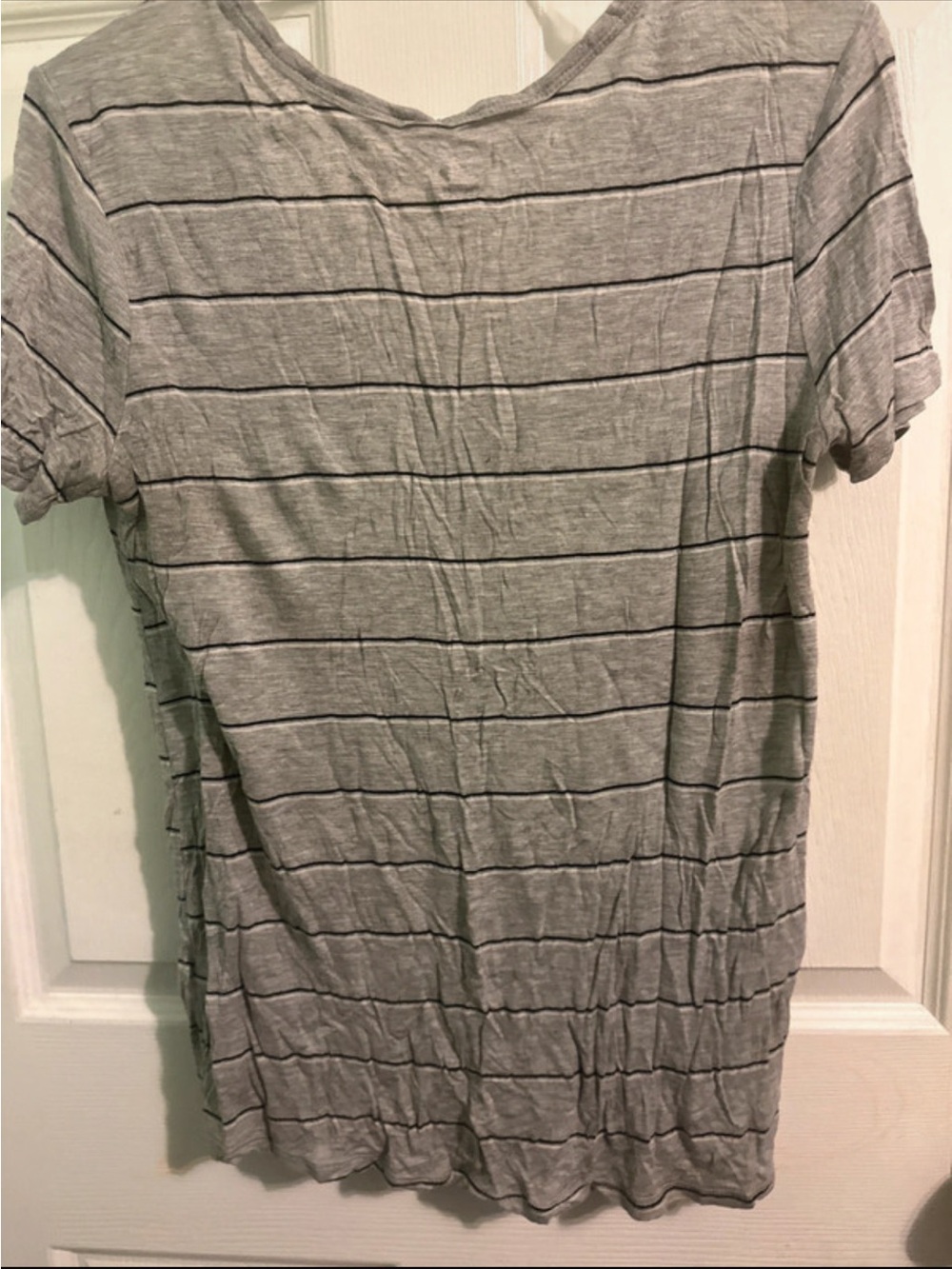 SO Gray Striped Scoop Neck Pocket Tee - Picture 7 of 7